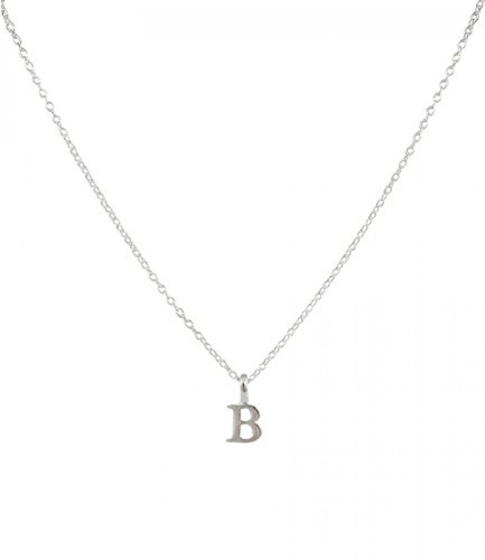 SIX zierliche Kette aus 925er Silber mit Buchstabe "B"-Anh&auml;nger (22-935) 